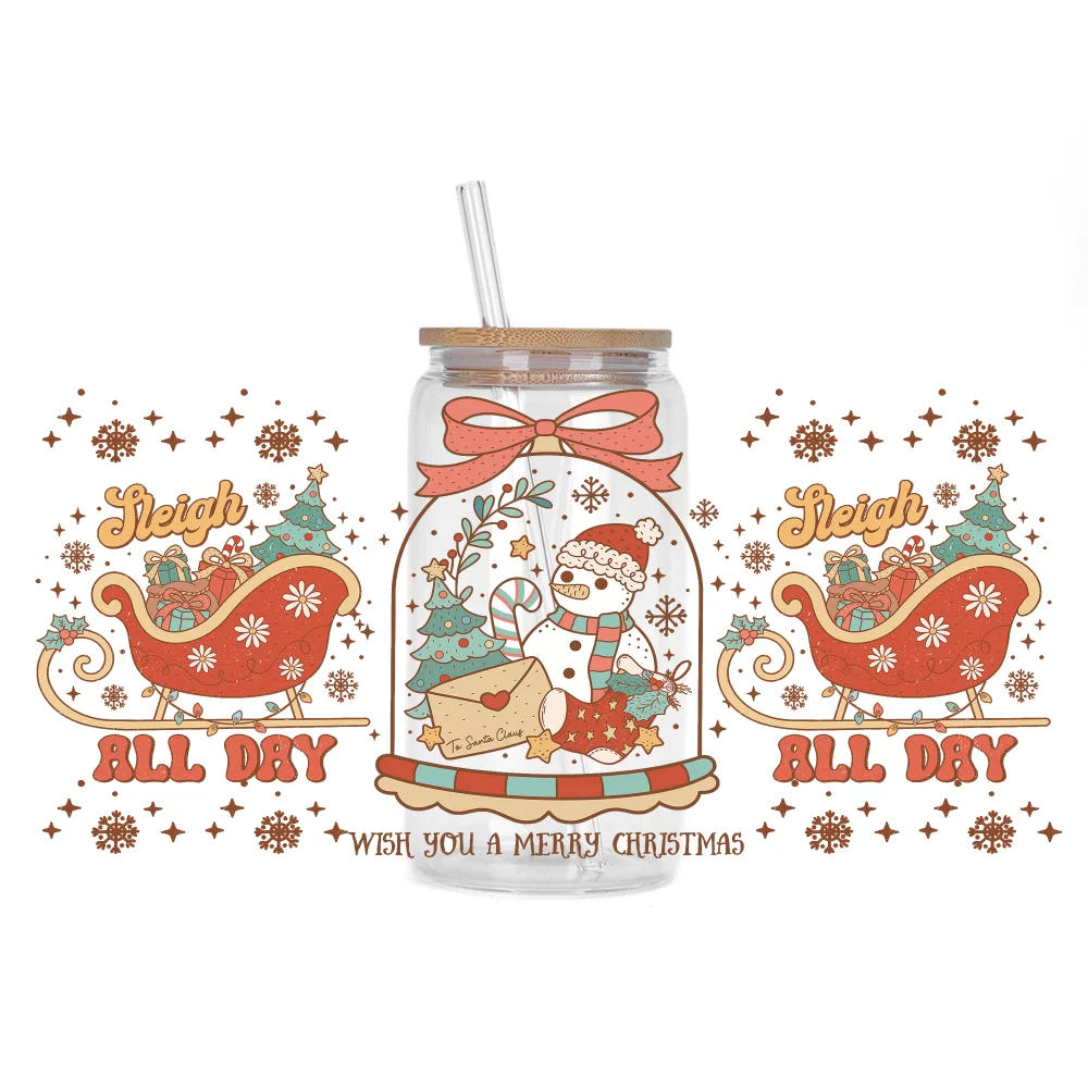 Рождественская серия легкие водонепроницаемые наклейки сделай сам 3D переводы