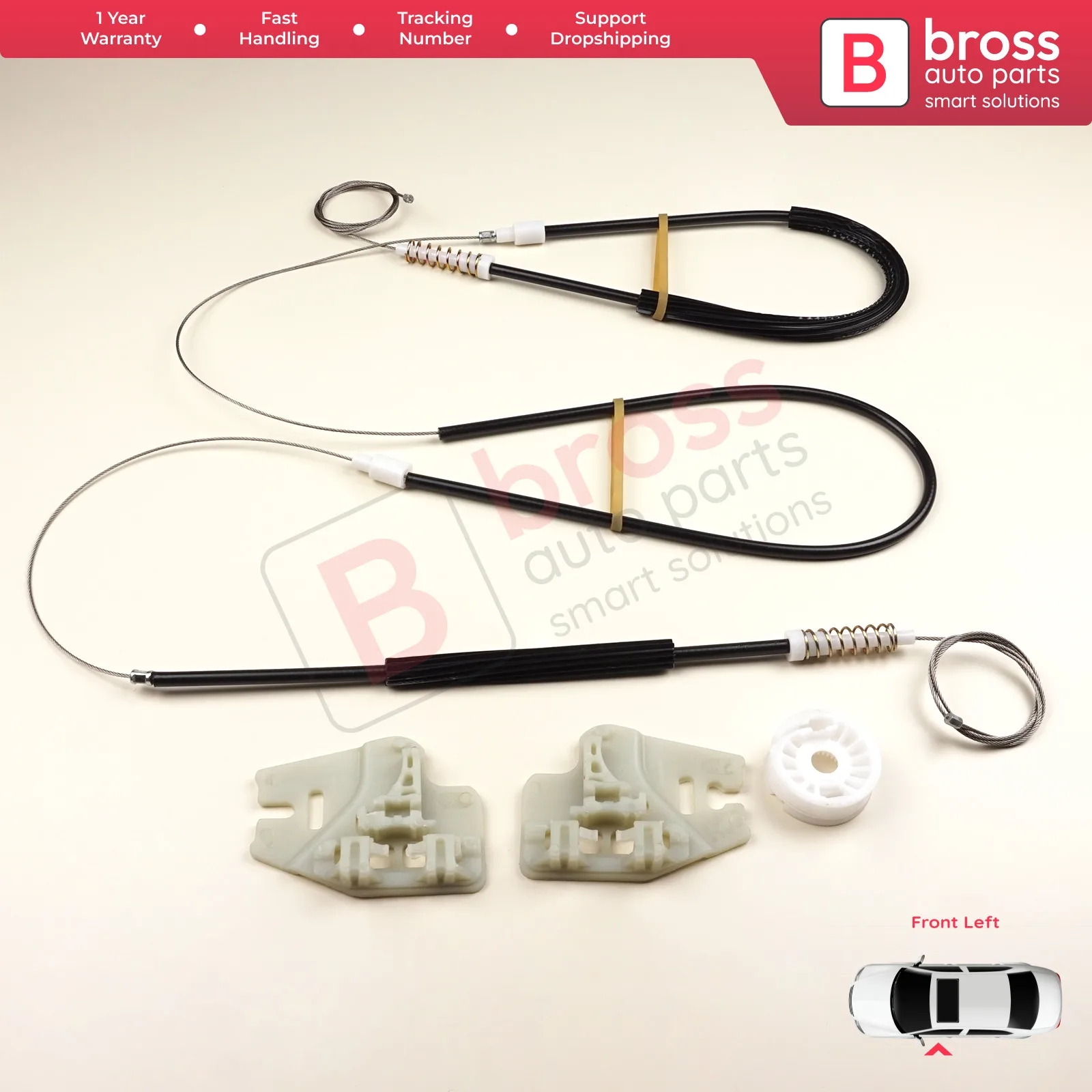 

Bross Auto Parts BWR491 Electrical Power Window Regulator Repair Kit Front Left Door for BMW E46 4/5 Door 2001-2005 Top store