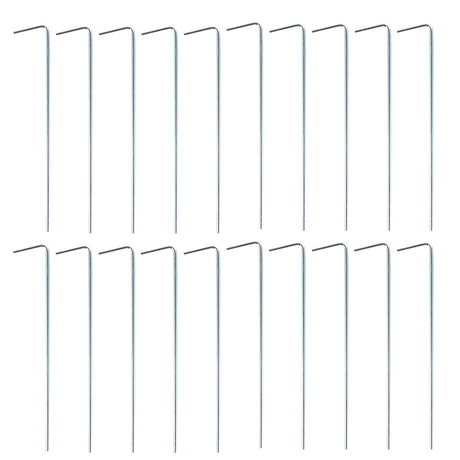 

40pcs Camping Tent Stakes Heavy Duty Camping Garden Canopy Stakes Pegs (Silver)