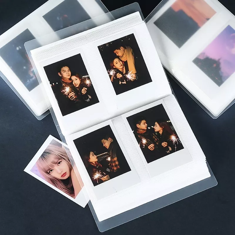 

Pockets Photo Album 3 Inch Transparent Photocard Holder Mini Album Storage Collect Book Name Card Album
