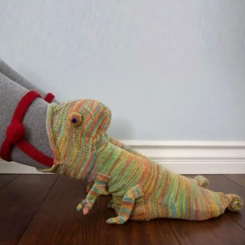 Christmas Knitted Crocodile Cotton Socks Creative Meddle Tube Animal Socks Personalized Novel Home Socks Unisex