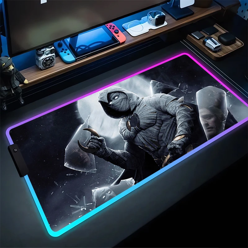 Большой игровой коврик для мыши RGB M-Moonlight ноутбука с подсветкой клавиатуры