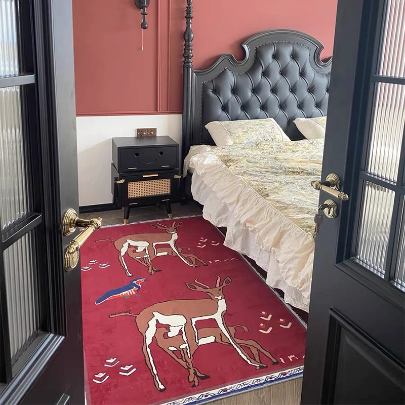 Ретро Художественный ковер с животными персидский большой пушистый для гостиной