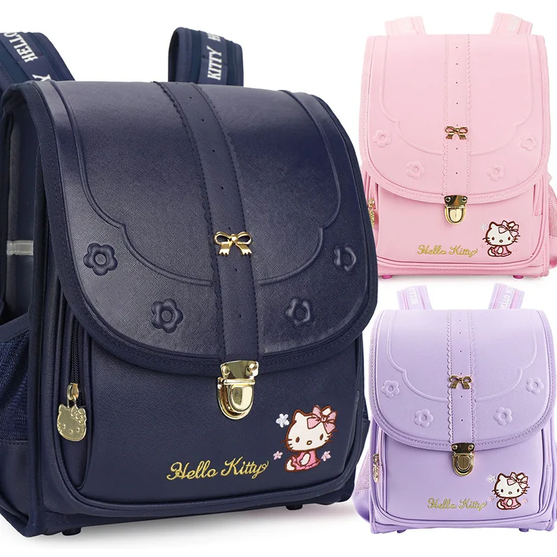 Hello Kitty Children's Schoolbag Primary School Girls Grade 1-3 Spine Protection Decompression Backpack Backpack