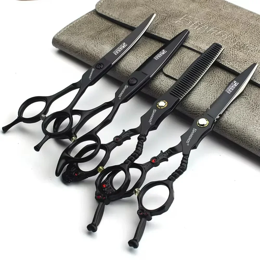 Профессиональные Парикмахерские ножницы sharond 5 5/6/6 5/7/8 дюймов искусственная кожа