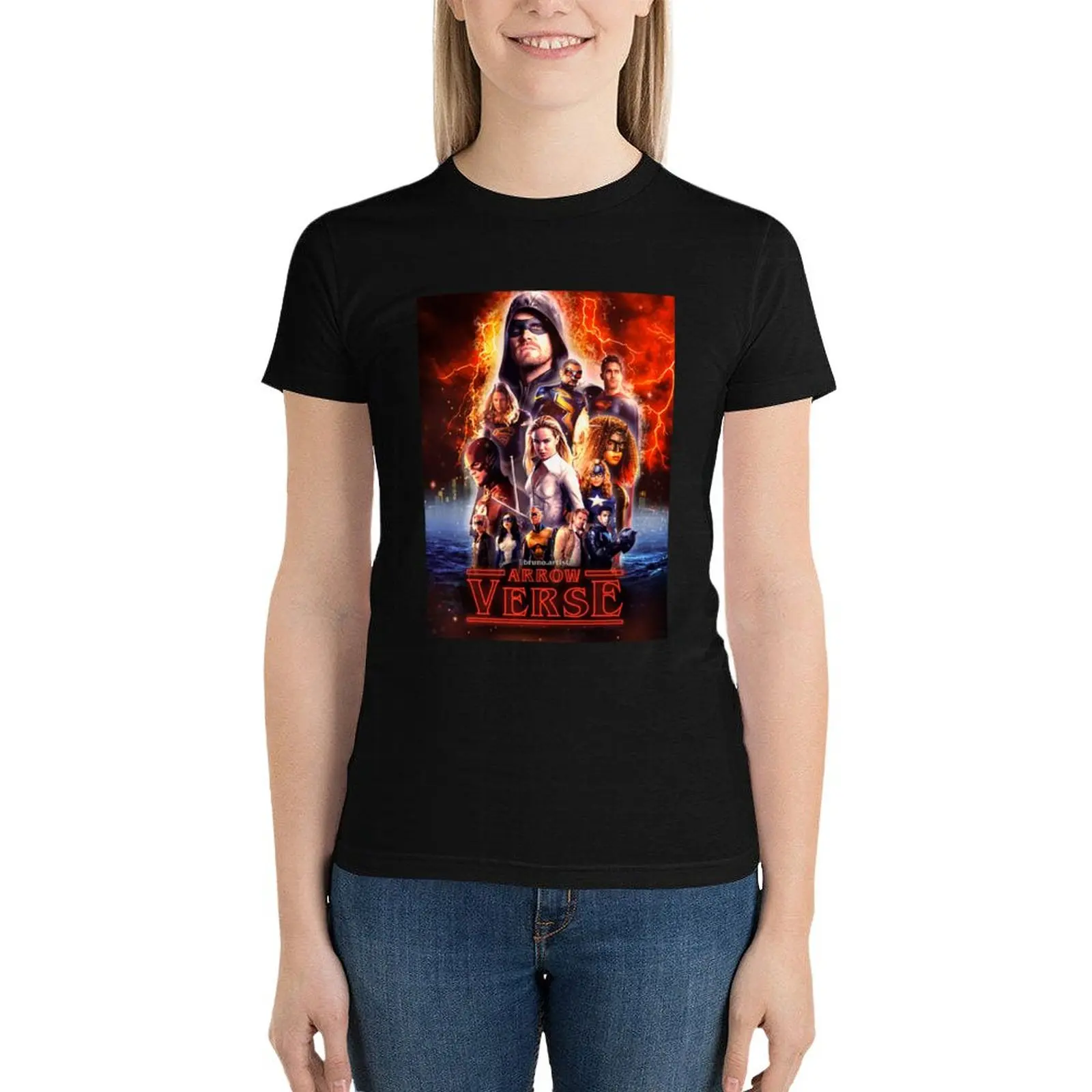Футболка с постером Arrowverse женская одежда летние топы аниме футболки для женщин