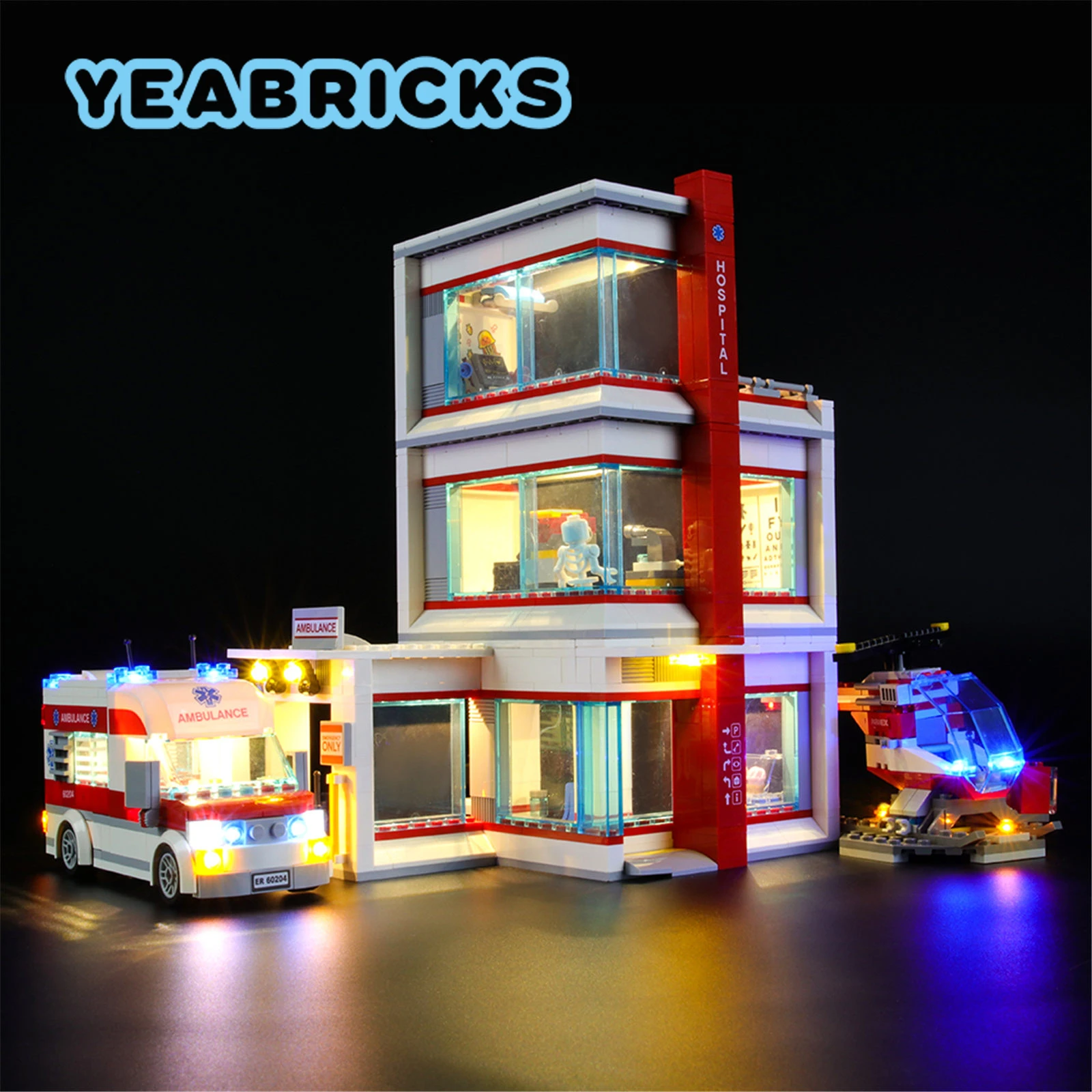 

YEABRICKS набор со светодиодной подсветкой для 60204 строительных блоков (без модели) Кирпичи игрушки для детей