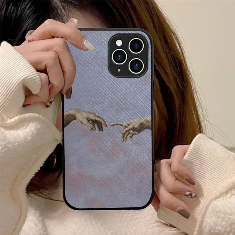 Чехол для телефона MaiYaCa Creation Adam жесткий кожаный чехол iPhone 11 12 13 Mini Pro Max 8 7 Plus SE 2020 X XR