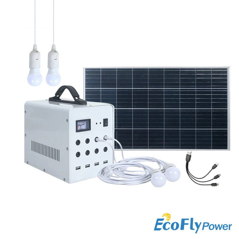 

50 Вт солнечная домашняя система, свинцово-кислотный аккумулятор, небольшой генератор, мобильный генератор энергии, промышленное наружное освещение