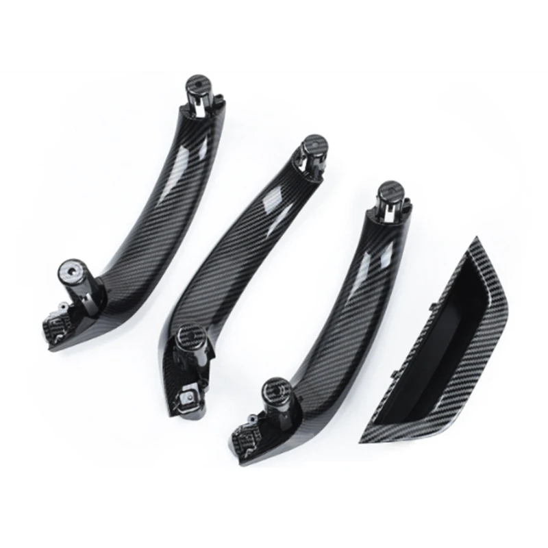 

Carbon Fiber Side Door Pull Handle Armrest Panel Cover Trim for -BMW X3 F25 2010-2016 X4 F26 2014-2017 Accessories, 4PCS