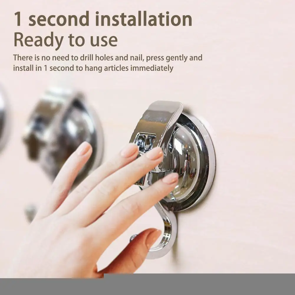 

Home Chromed Suction Cup Kitchen Hooks For Towel Hooks Bathroom Wall Vacuum Ventosa Hooks Wholesale V6g1