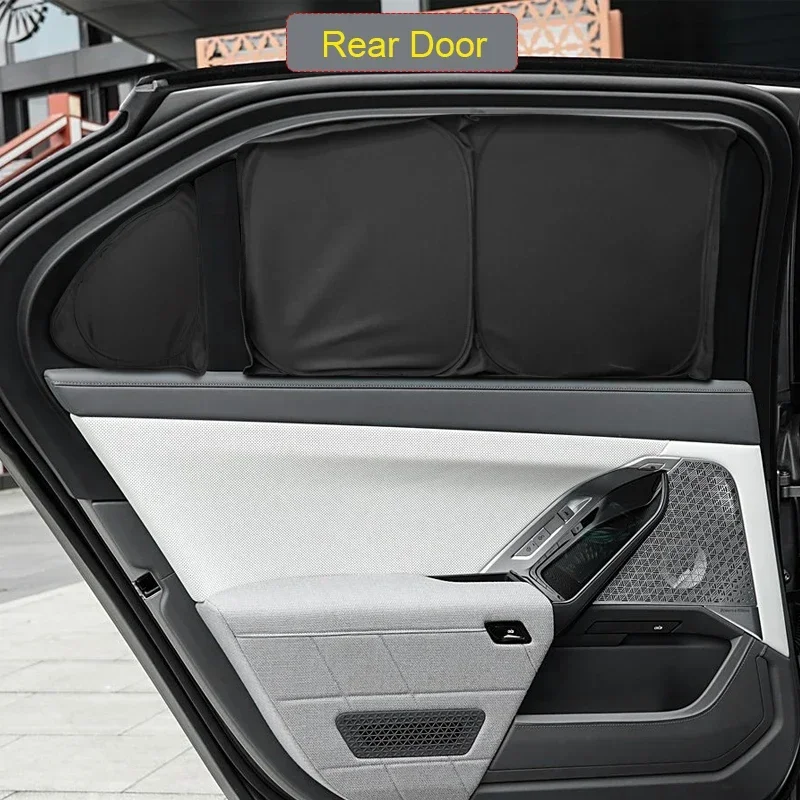 Фото Автомобиль для BMW I7 7 серии G70 2023-2026, анти-УФ-изоляция, черный солнцезащитный козырек для окон, защитный чехол, аксессуары для интерьера №3
