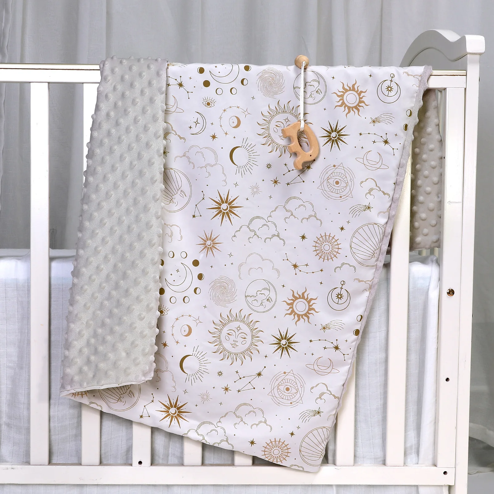 75x100cm Baby Blanket Super Warm Velvet Coral Fleece Beans Infant Blankets Newborn Double Layer Autumn Winter Blanket Quilt