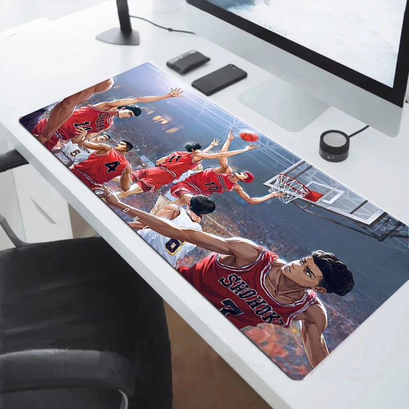 

Slamdunk Mousepad Gamer Keyboard Anti-slip Mouse Pad Desk Mat Office Accessories Pc Cabinet Gaming Extended Table Xxl Large Mats
