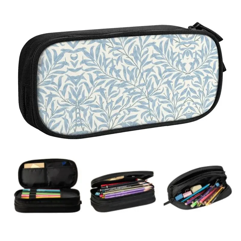

William Morris Style Arts And Crafts Willow Pattern Pencil Case for Girl Boy Large Storage Pen Box Bag School Supplies