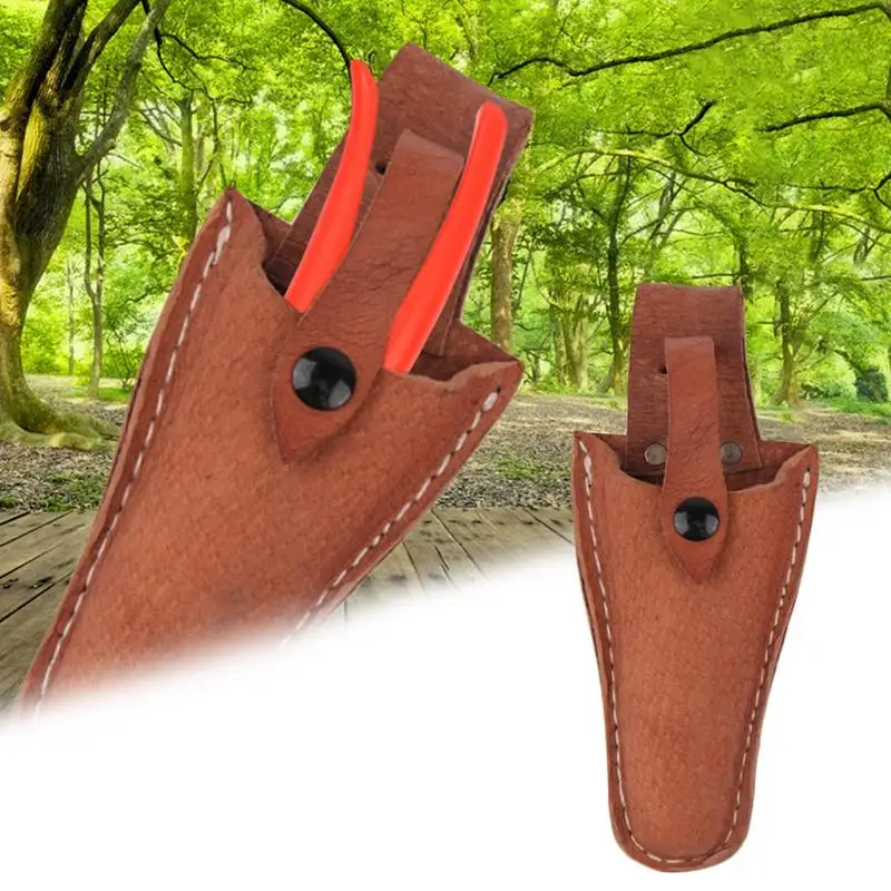 

Practical Home Supplies With Buckle Electrician Holder Scissor Storage Bag Portable Leather Sheath Tool Pruning Gardening Pouch