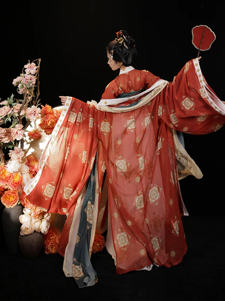 Костюм Тан платье ханьфу традиционное китайское пальто с длинным рукавом и