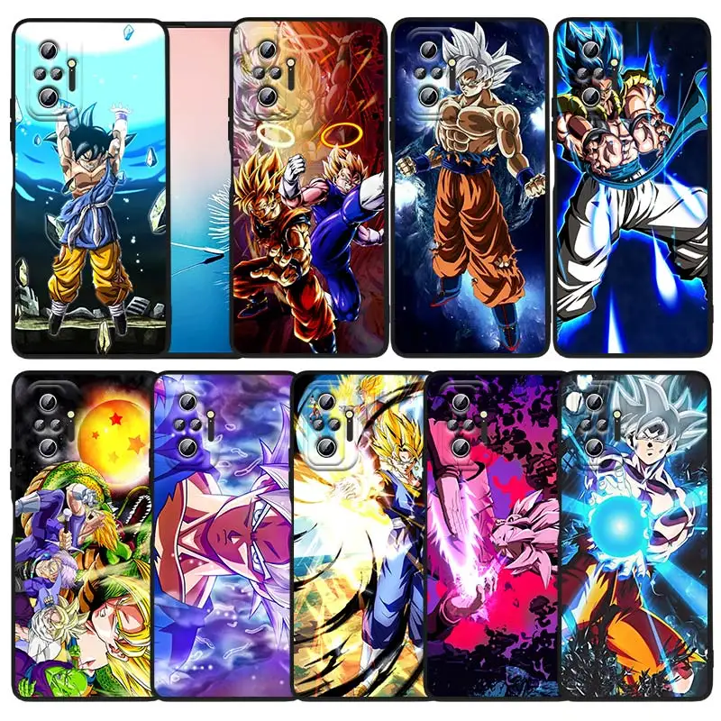 

Anime Goku Dragon Ball For Xiaomi Redmi Note 11 10S 10 9T 9S 9 8T 8 7 6 Pro Plus Max 5G Black Soft Funda Capa Phone Case