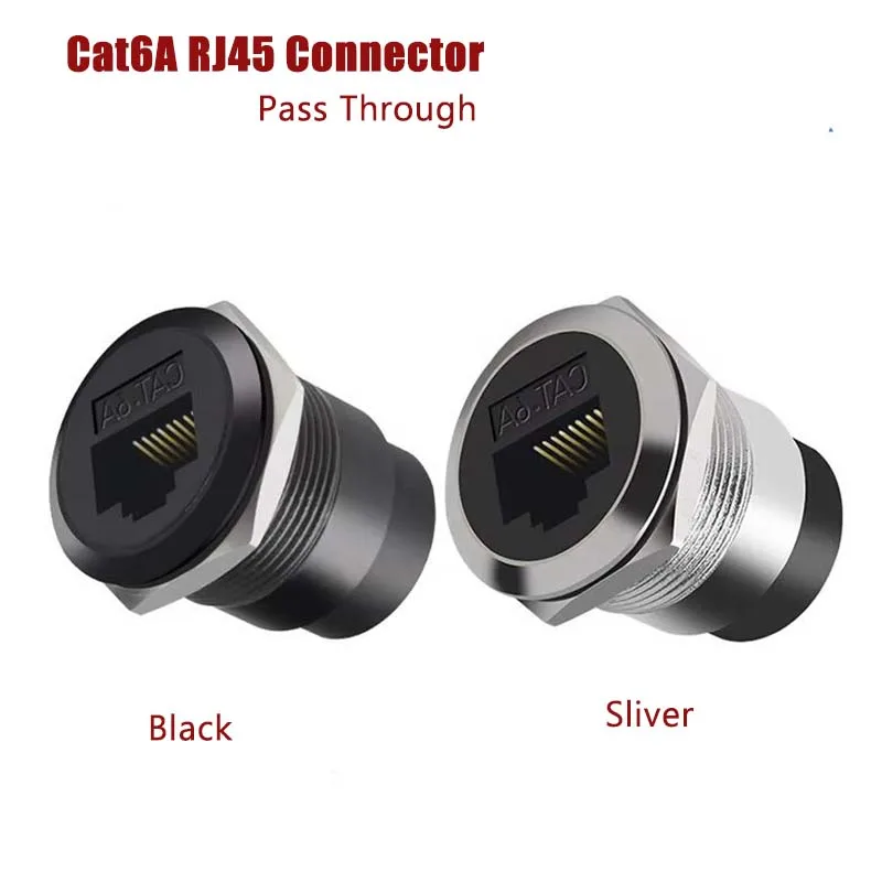 Разъем CATA RJ45 C-типа Passthrough Network Модуль 8P8C Супер шесть категорий Металлический