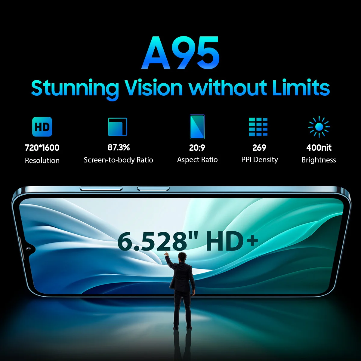 Blackview A95 смартфон с 5 99-дюймовым дисплеем восьмиядерным процессором MTK Helio P70 ОЗУ 8
