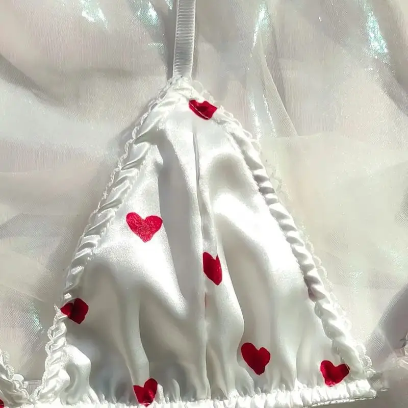 Женское Эротическое нижнее белье костюм с бантом сексуальное без косточек