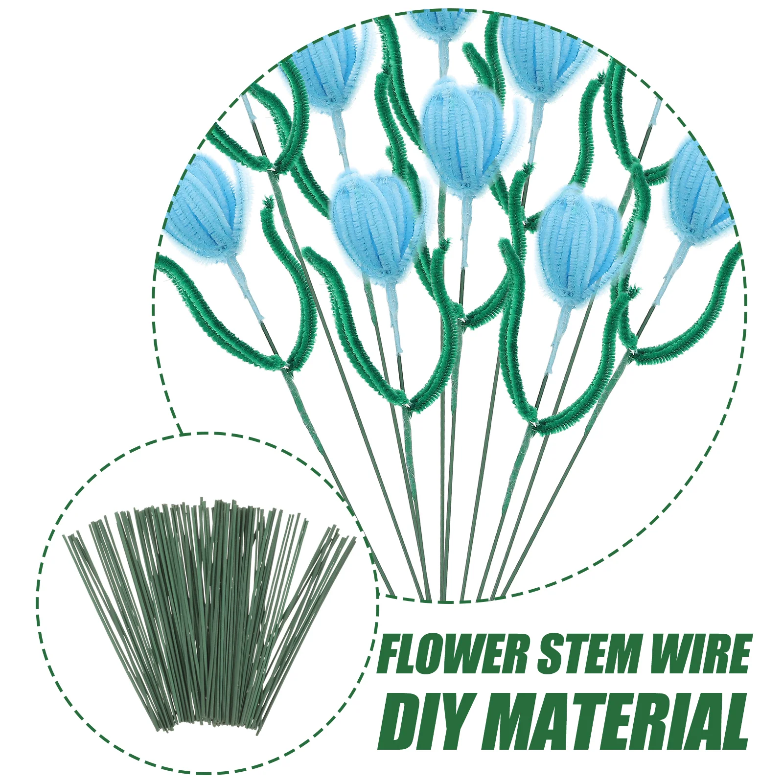 Комплект цветочных композиций материал стебля зеленого цветка сделай сам