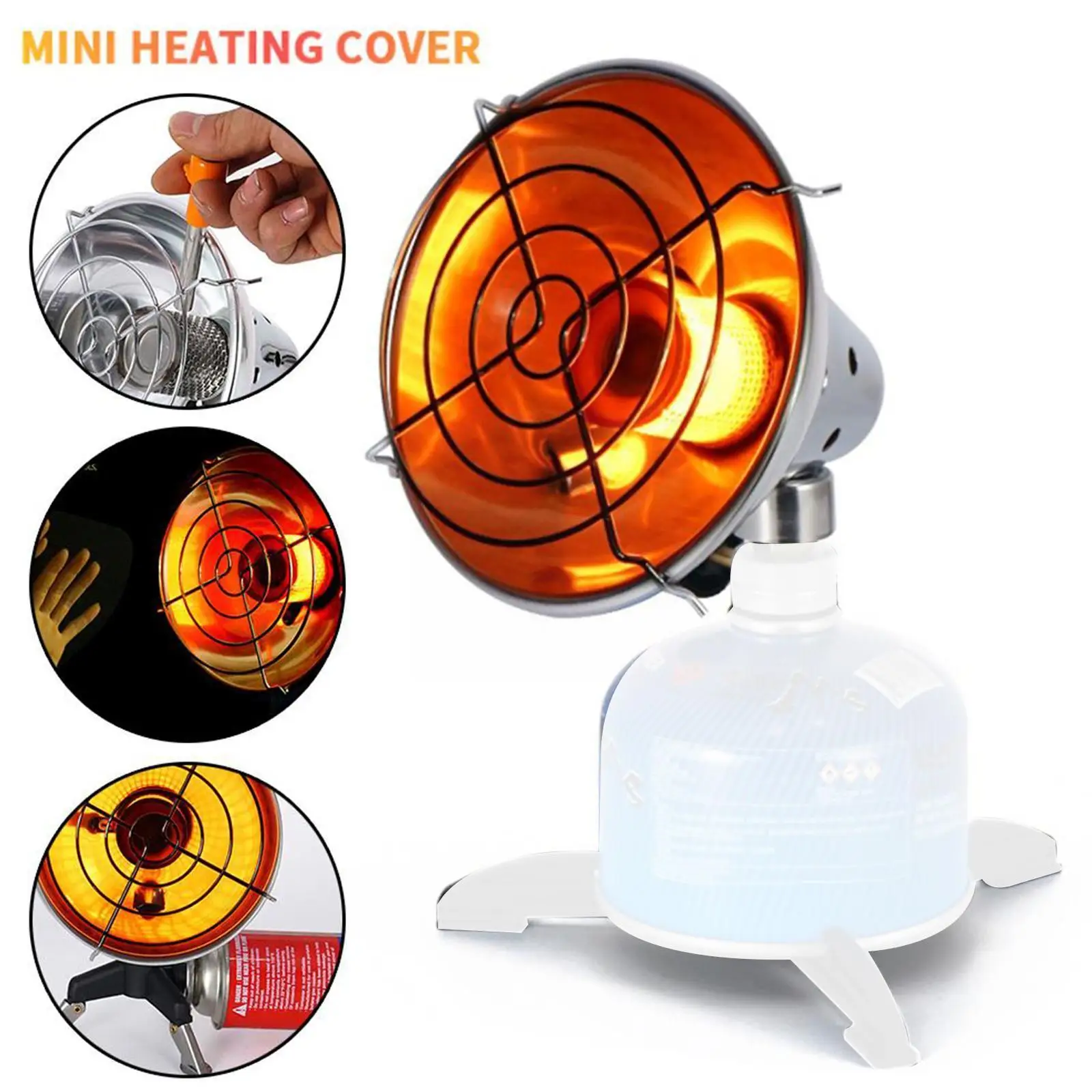 

Уличный портативный мини-обогреватель H0c0, газовая печь, для рыбалки, кемпинга, осенней палатки, с подогревом, для зимы