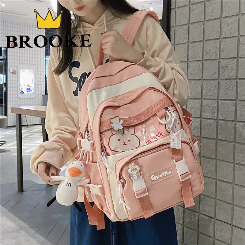 

Women Backpack Anime Kawaii Harajuku Casual Softback Nylon Travel Water Proof Large Capacity Student Teenagers Cute School Bags