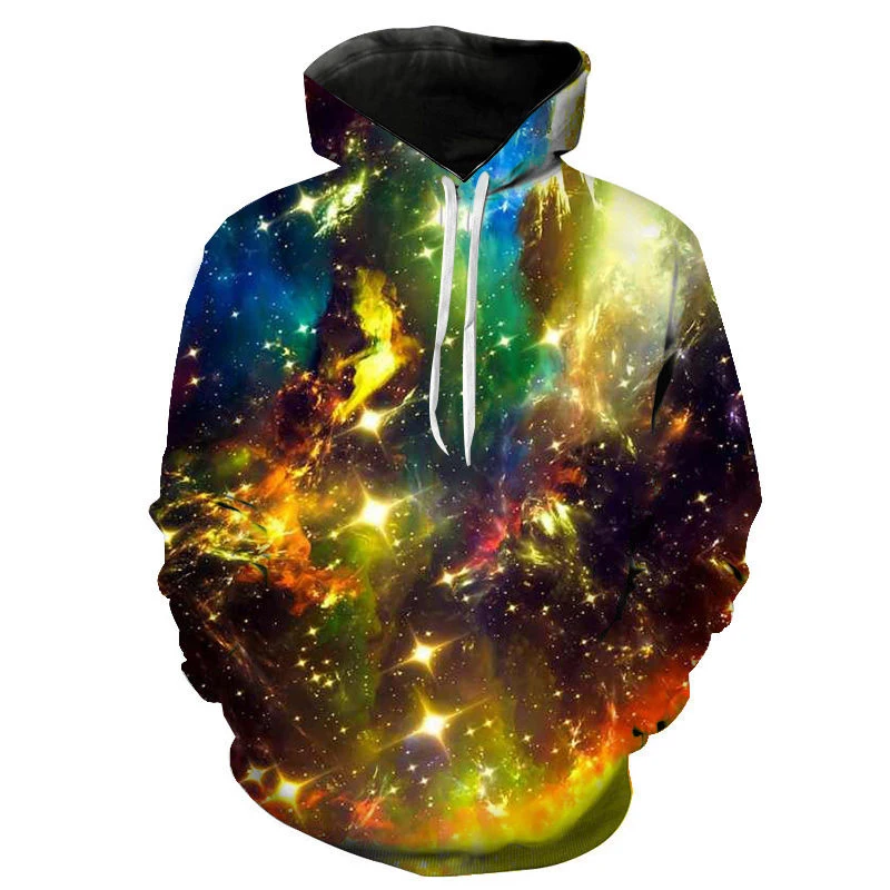 Fall Winter New Colorful Cloud Hoodie Men Ladies Galaxy 3D Print Sweatshirt Cool Long Sleeve Pullover Gothic Men Streetwear images - 6