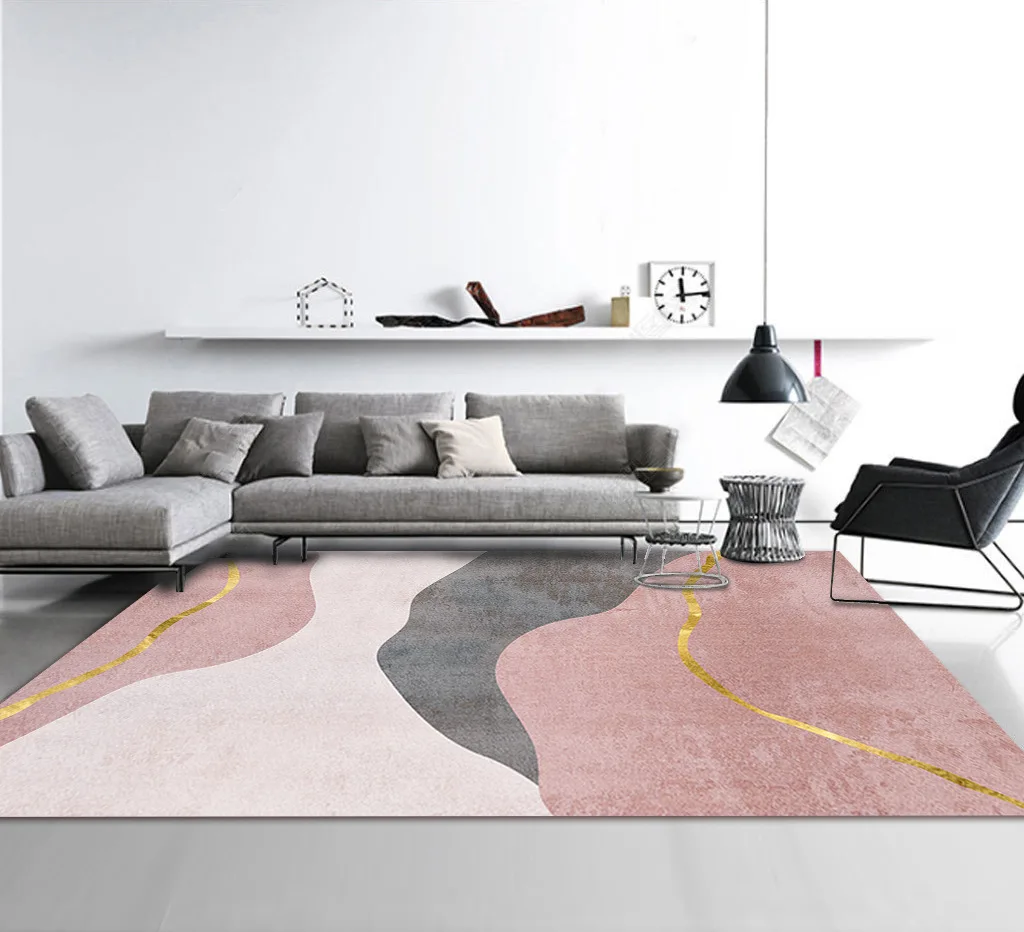 nordic light luxury living room carpet geometric abstract rug non slip and dirt resistant entrance mat modern home bedroom rugs free global shipping