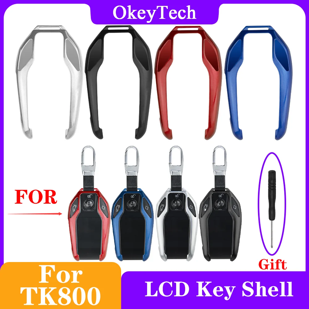 

Okeytech High Quality TK800 LCD Smart Remote Car Key Cover Fob Chain Case TK800A Key Shell for Protection Anti Falling Lose