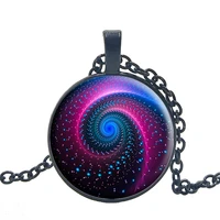 fashion 2019 new handmade necklace universe rotating starry glass pendant necklace personalized gift charm necklace