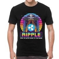 mens ripple xrp hodl on we are going to the moon t shirts vaporwave bitcoin tshirt hip hop t shirt cotton oversized tee tops