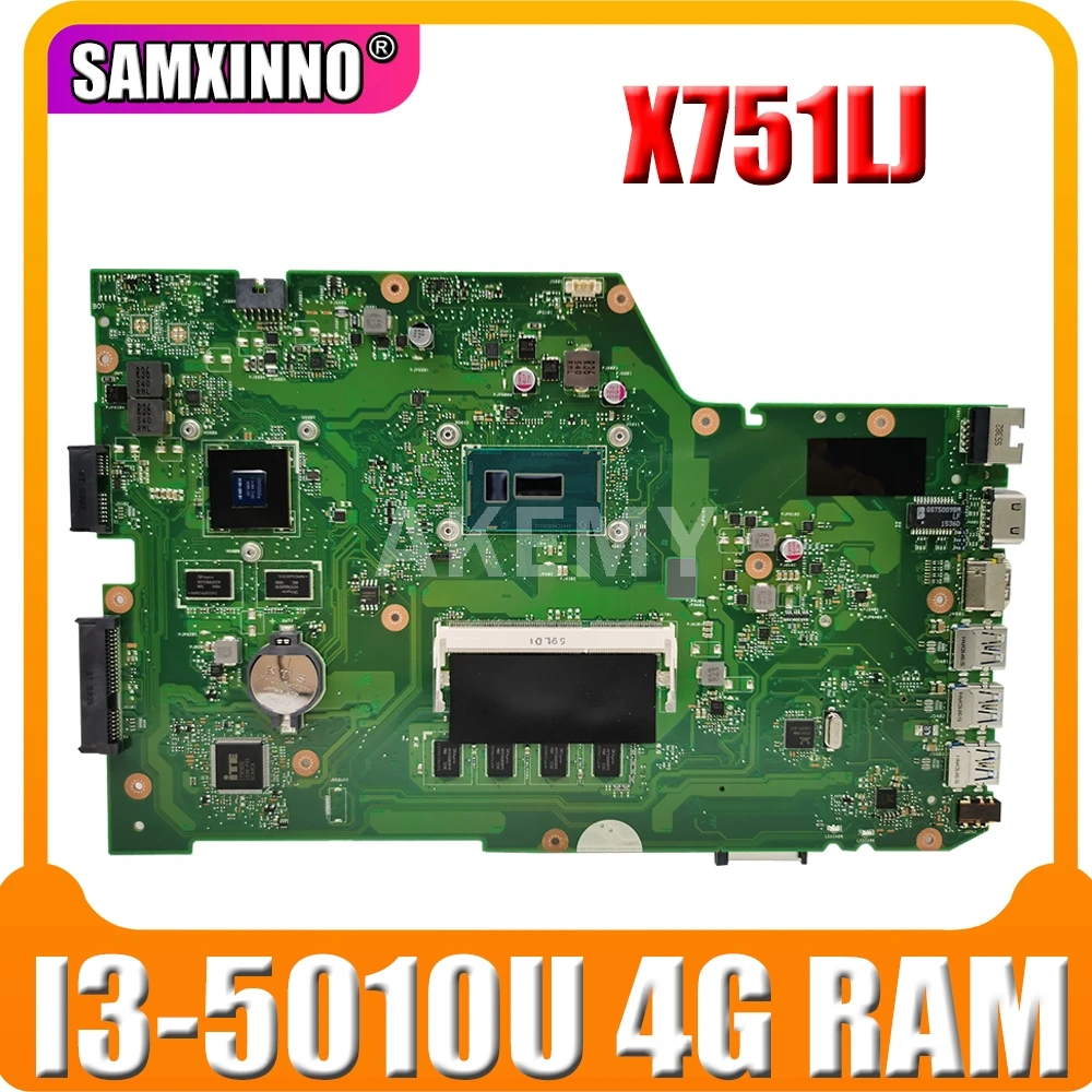 

Материнская плата X751LJ GT920M 4G/I3-5010U/5005U REV 2,3 для Asus X751LX R752LD X751LN X751LD A751L материнская плата для ноутбука 90NB08D0-R00010
