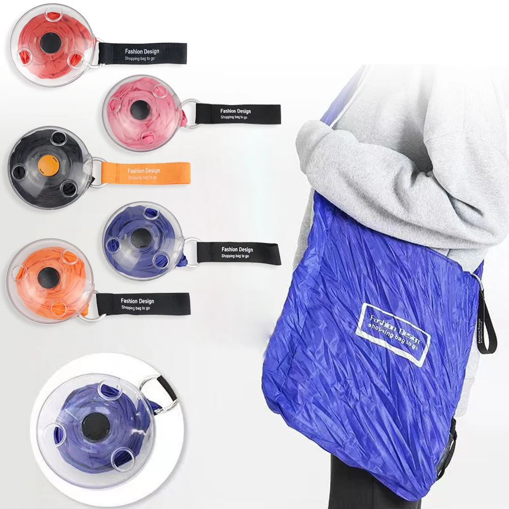 

Multifunctional Eco Reusable Super Small Portable Folding Telescopic Disc Supermarket Shopping Storage Bag