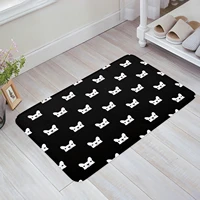 dog black and white icon home entrance doormat kitchen bathroom floor anti slip floor mat living room bedroom decor mat