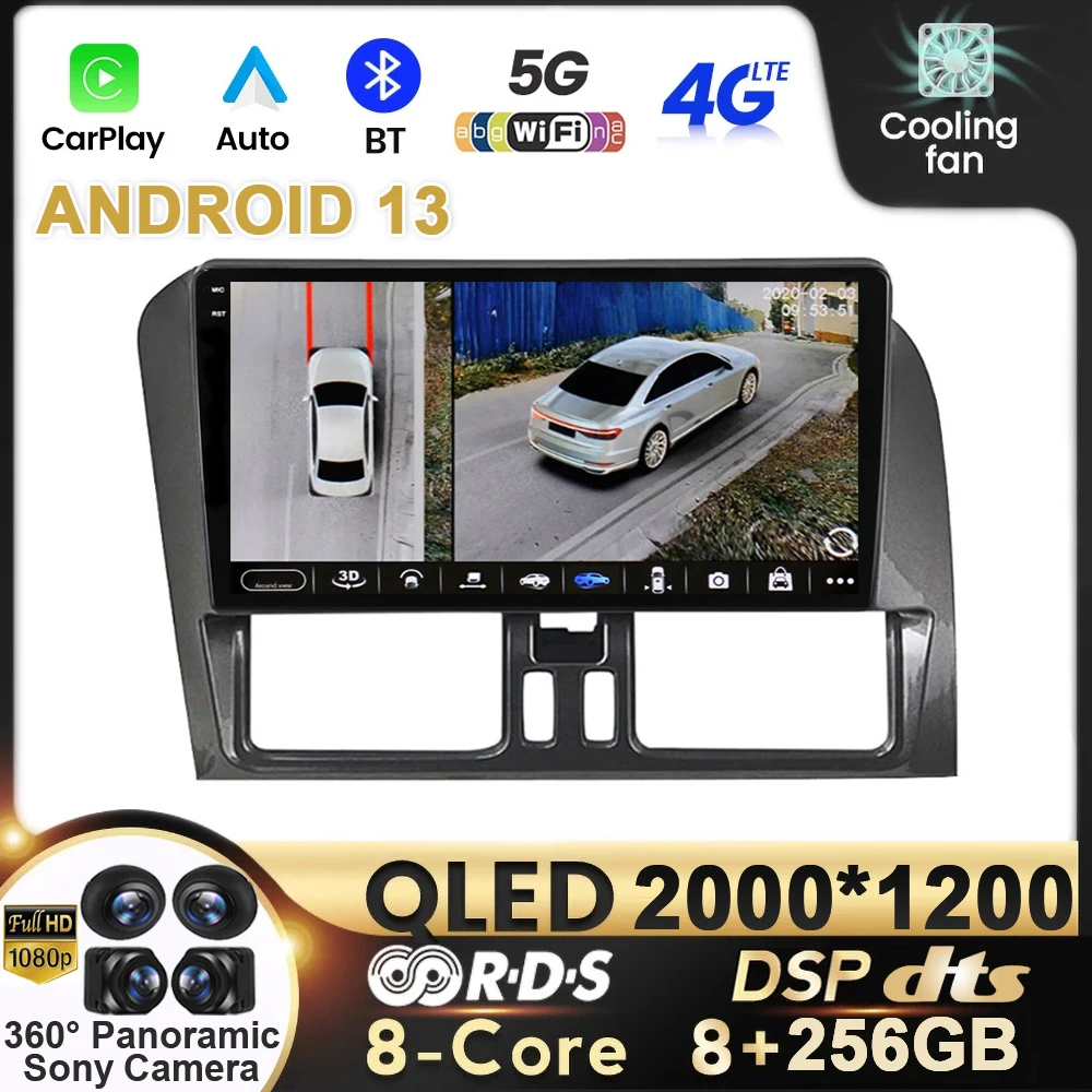 

Android 13 Car Radio For Volvo XC60 que 1 2008 - 2017 Stereo Multimedia Player DSP GPS Navigation BT Carplay No 2din DVD QELD 4G