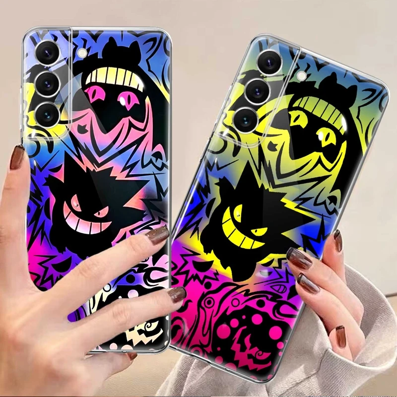 

For Samsung S23 S21 Plus S22 Ultra 5G S20 FE S22Ultra S23Ultra S20FE S21FE Pokemon Gengar Demon Anime Japan Matte Coque Case