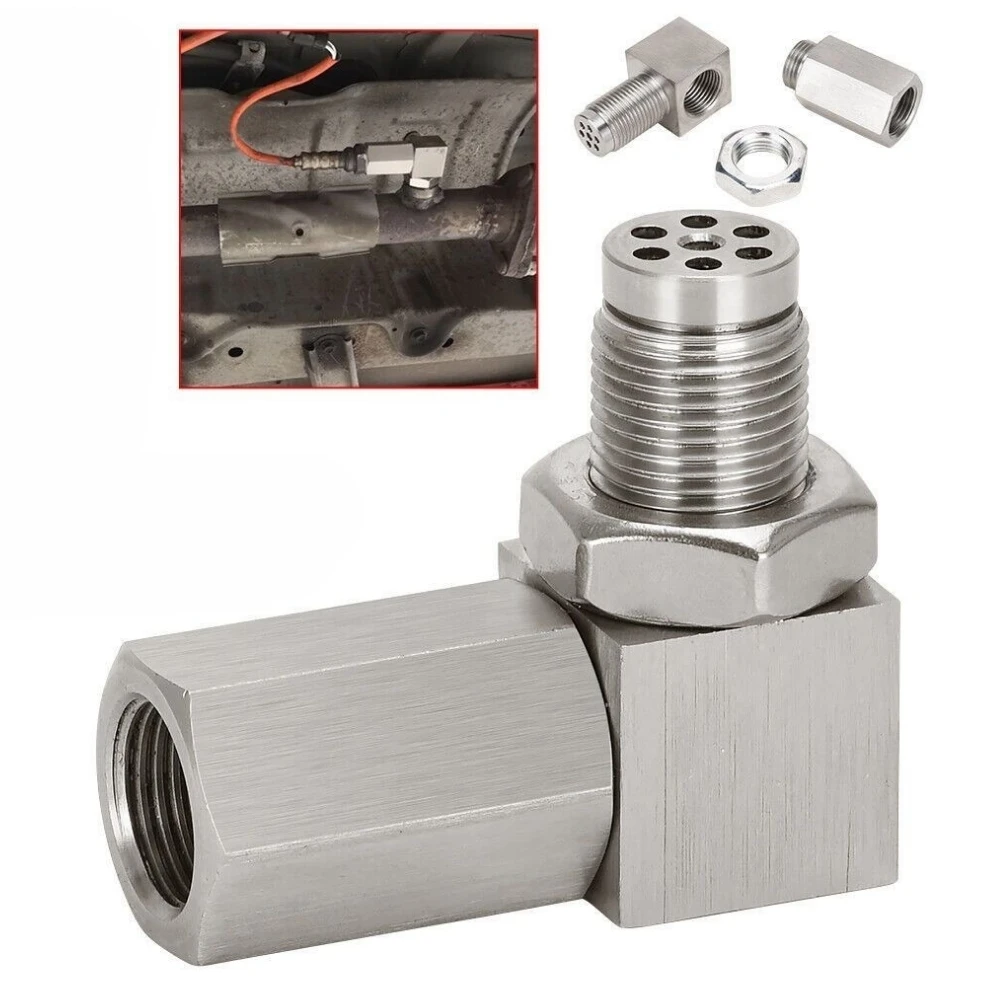 

90 Degree O2 Sensor Spacer Adapter Oxygen Extender Extension Catalytic Converter