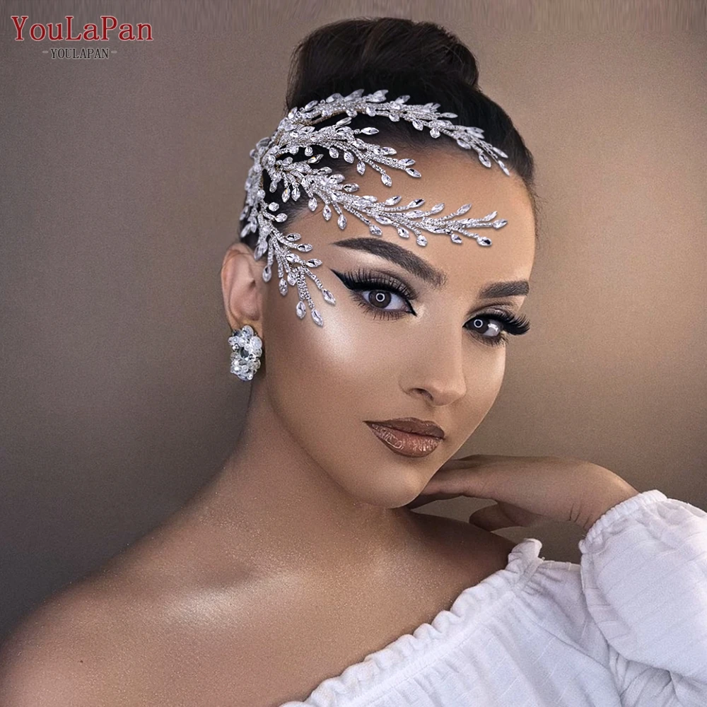

YouLaPan HP498 Crystal Bridal Headpiece with Comb Rhinestone Headwear Wedding Hair Accessories Bride Headdress Hair Jewelry