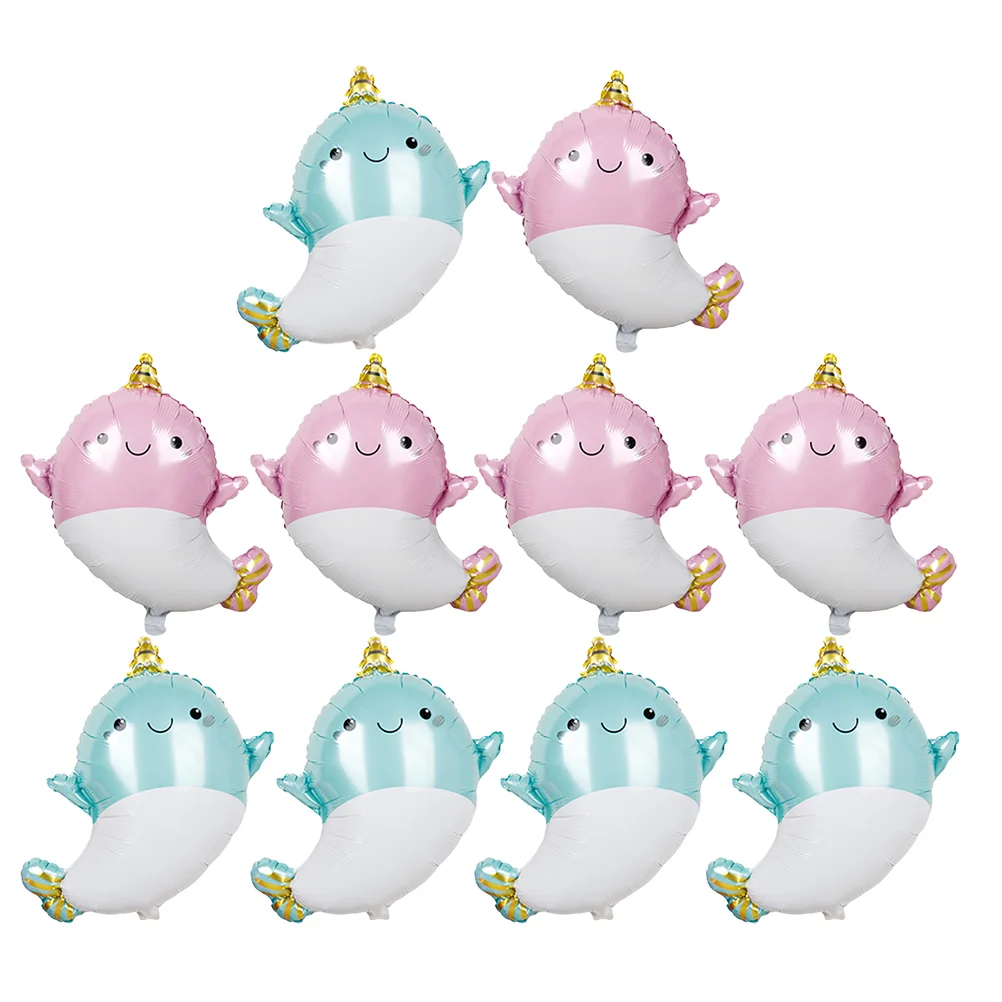 

Whale Aluminum Film Balloon Narwhal Balloons Ocean Party Pattern Birthday Decor
