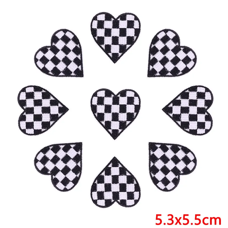 10 шт./партия нашивки с вышивкой в виде сердца
