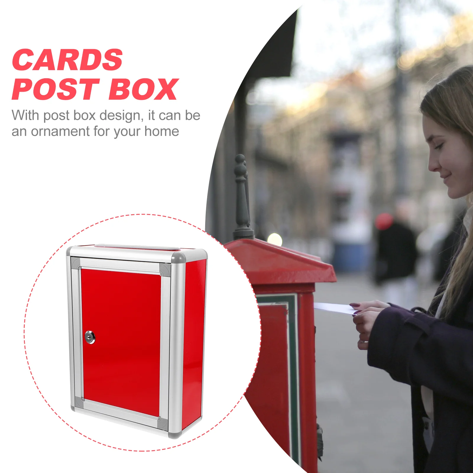 Небольшая коробка для предложений Почтовый ящик с замком Настенный Коробка из