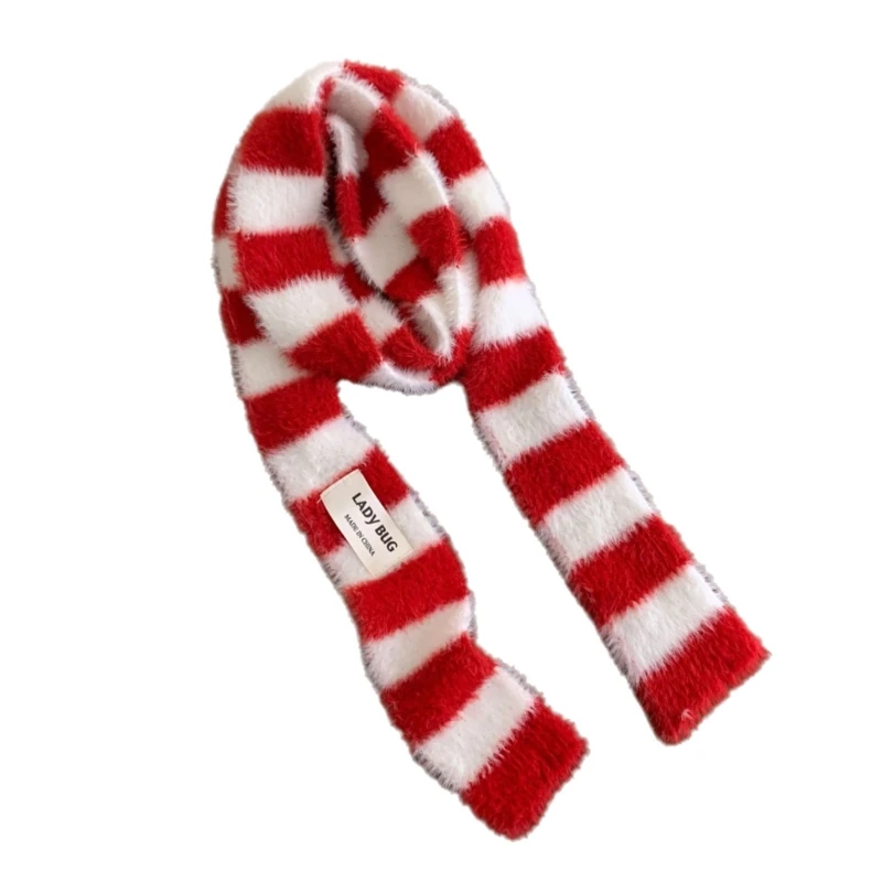 Y1UB женский полосатый шарф вязаный ремень для повседневной одежды реквизит