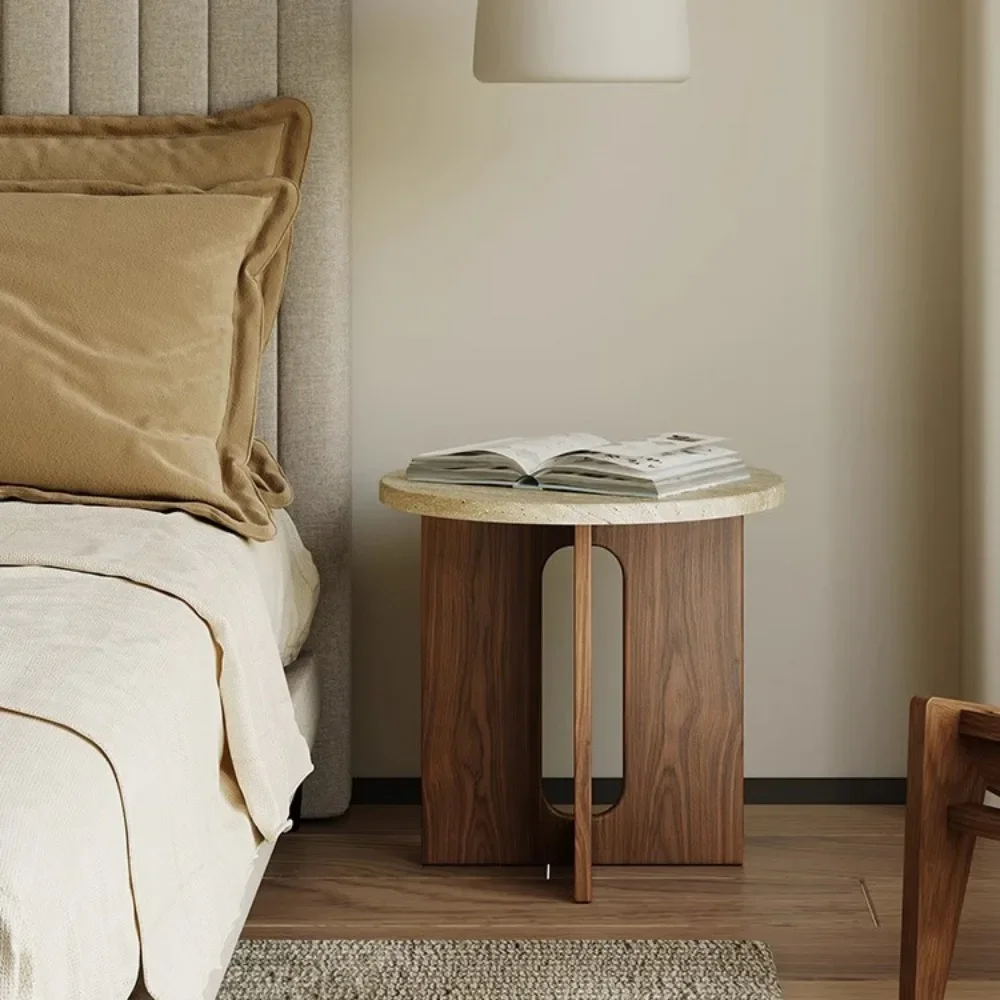 Jifeng натуральный травертин диван боковой стол Гостиная угловой дизайнерский