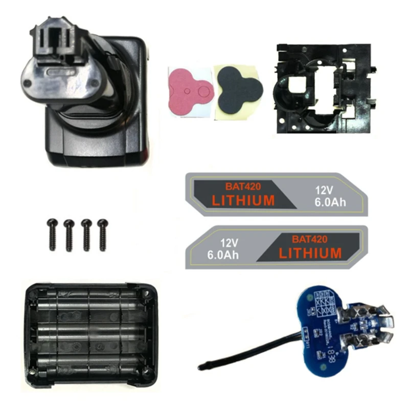 

BAT411 -Ion Battery Plastic Case PCB Charging Protection Board Box for 10.8V 12V BAT412A BAT413A Lithium Tool