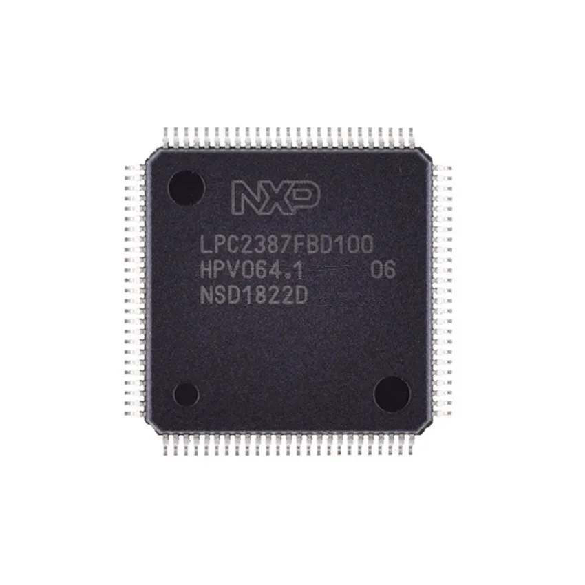 

100% New LPC2387FBD100 QFP100 LPC2387FBD100k ARM Microcontrollers - MCU ARM7 with 512 kB flash, 98 kB SRAM, Ethernet, USB 2.0 De
