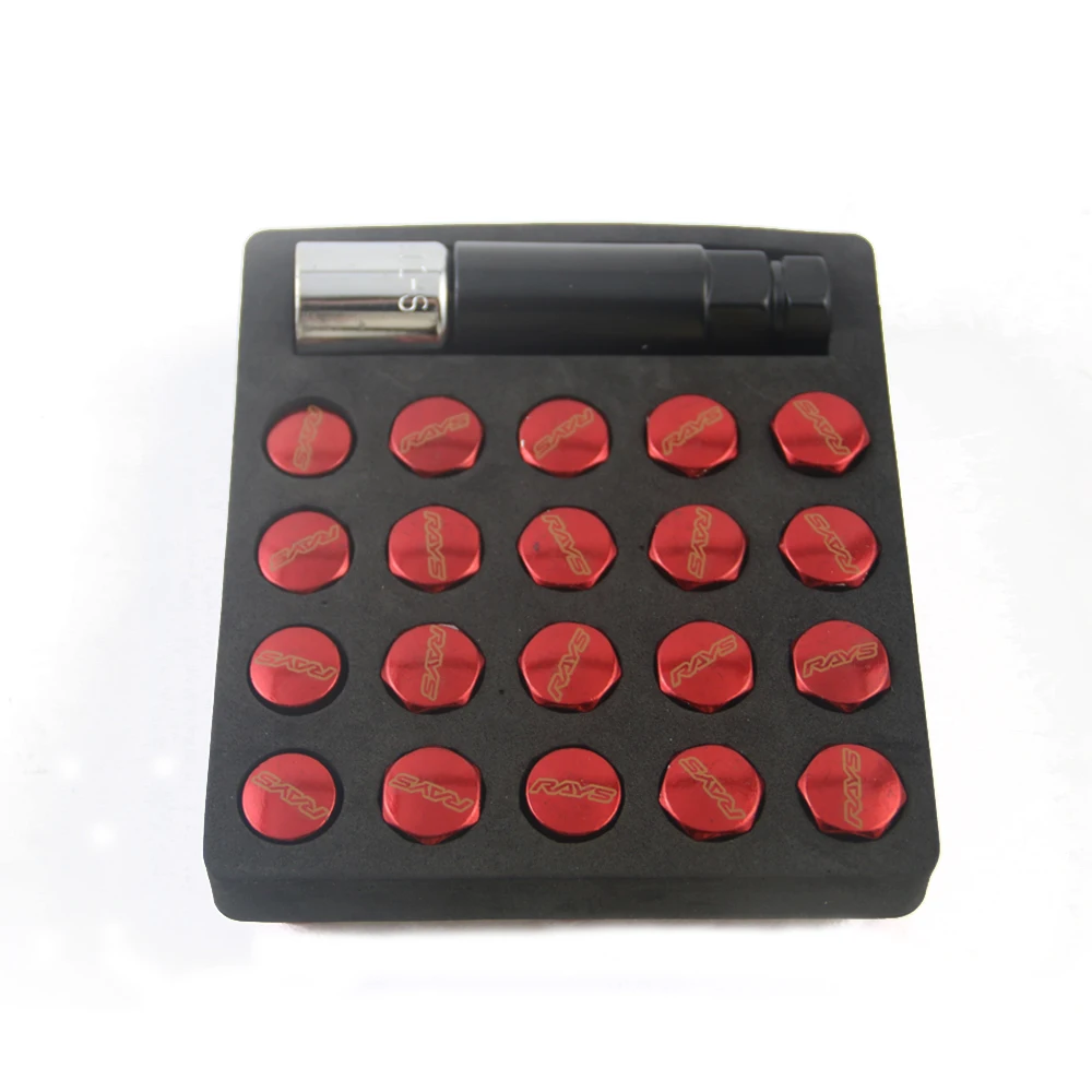 

HEX Steel Racing Car Wheel Rims Lug Nuts Extended Tuner Nuts 20pcs/set