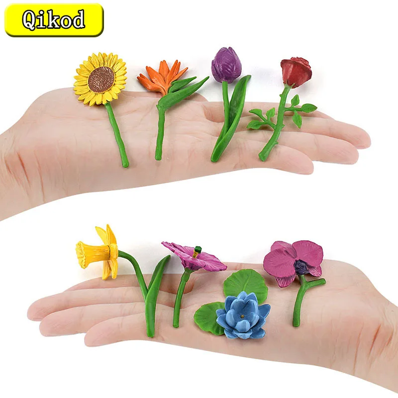 8 шт./компл. модель растения свежие цветы роза фалаенопсис дафодил тюльпан лотос