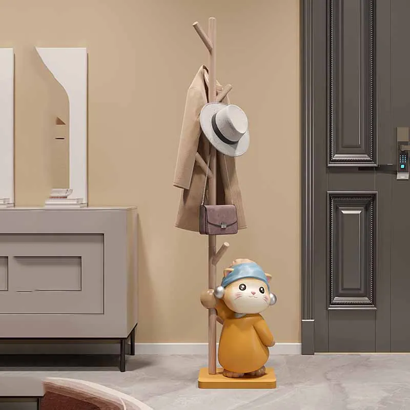 

Напольная деревянная вешалка для одежды в спальню, вешалка для одежды, шляп, одежды, прихожей, дизайнерская мебель XY50CR